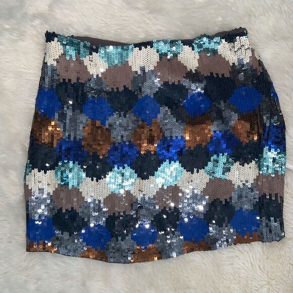 French Connection Multicolor Sequin Skirt - Picture 3 of 4
